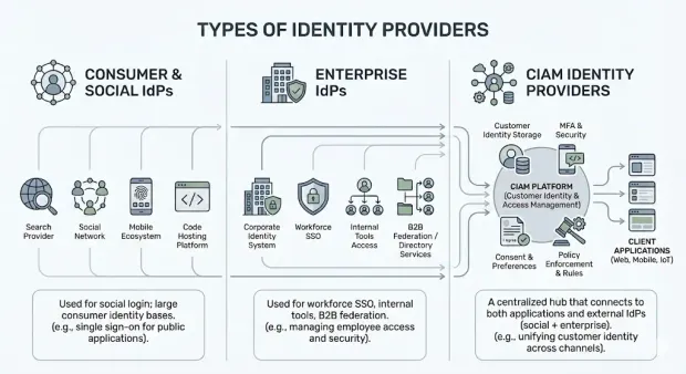 types of identity providers 