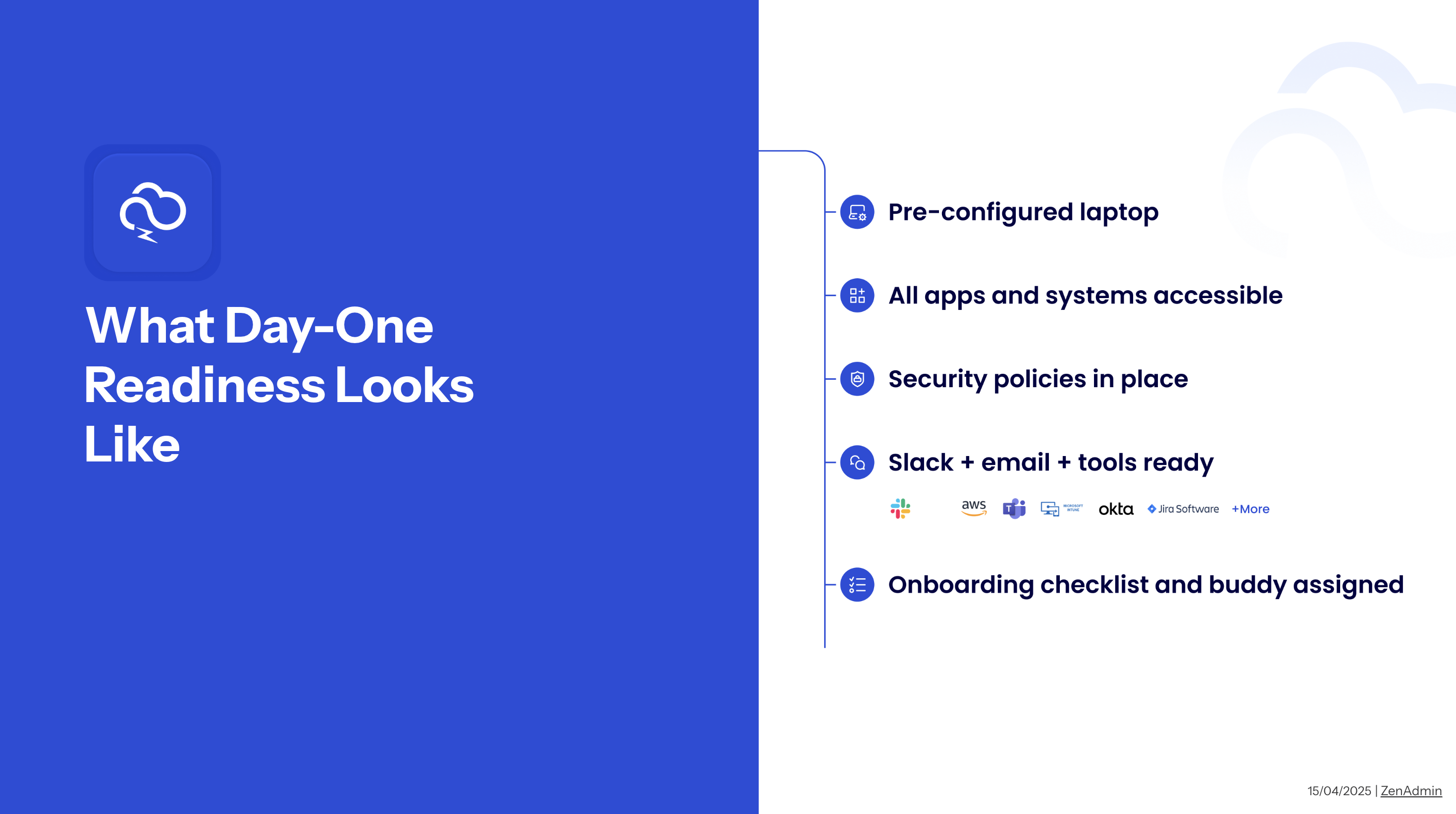 IT onboarding checklist for day one readiness