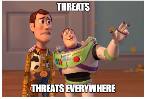 A meme that shows the proliferation of cyber threats